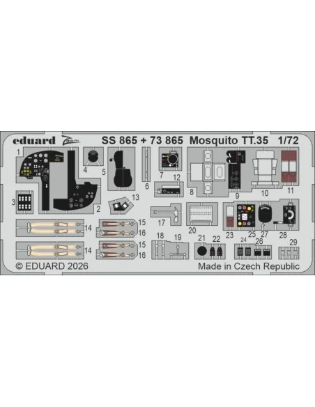 Mosquito TT.35 for Airfix, 1/72 - Eduard Accessories SS865