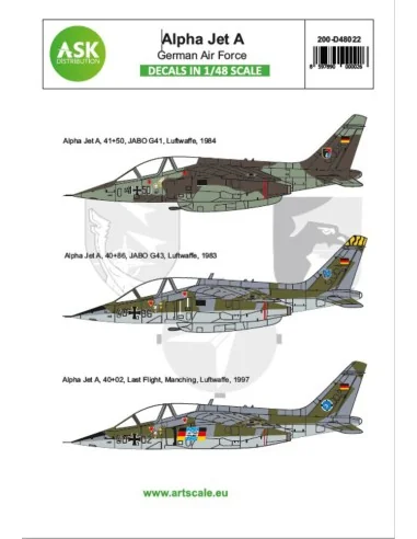 Alpha Jet A Germain Air Force - Bundeswehr, 1/48 - Art Scale Kit 20...