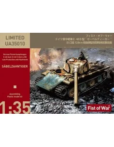 WWII German E60 ausf.D 12.8cm tank with side armor late type, 1/35 ...