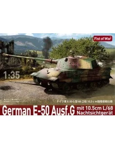 Fist of War German E50 Ausf.G with L68 10.5cm gun tank, 1/35 - Mode...