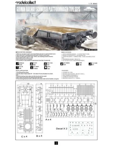 [NO_DESC] German Railway Schwerer Plattformwagen Type ssys 1+1 pack...