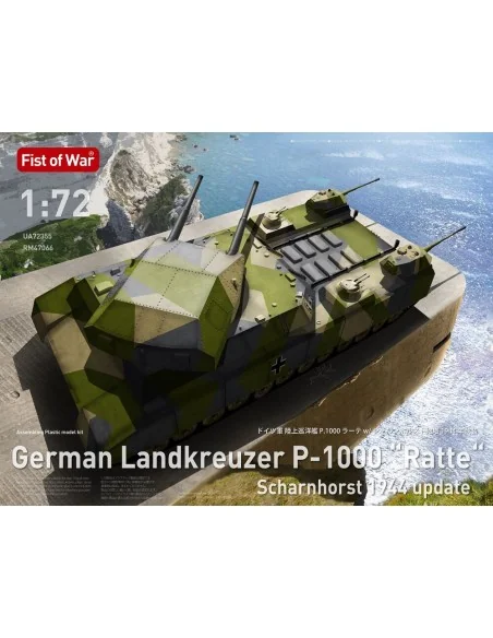 German WWII P.1000 ratte scharnhorst, 1944, 1/72 - Modelcollect UA7...