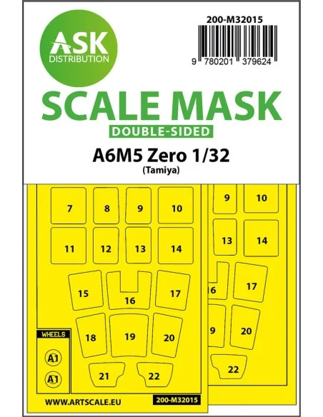 A6M5 Zero double-sided express masks for Tamiya, 1/32 - Art Scale K...