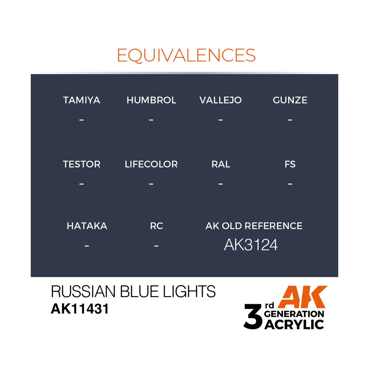 Russian Blue Lights - AK Interactive AK11431 Russian Blue Lights - AK Interactive AK11431