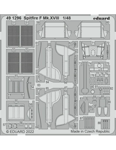 Spitfire F Mk.XVIII, 1/48 - Eduard Accessories 491296