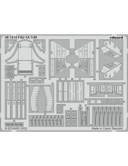 F4U-1A for HOBBY BOSS, 1/48 - Eduard Accessories 491314