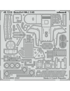 Beaufort Mk.I for ICM, 1/48 - Eduard Accessories 491318