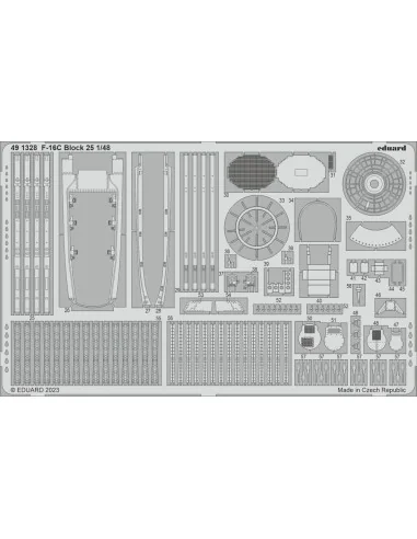 F-16C Block 25 1/48 for KINETIC, 1/48 - Eduard Accessories 491328
