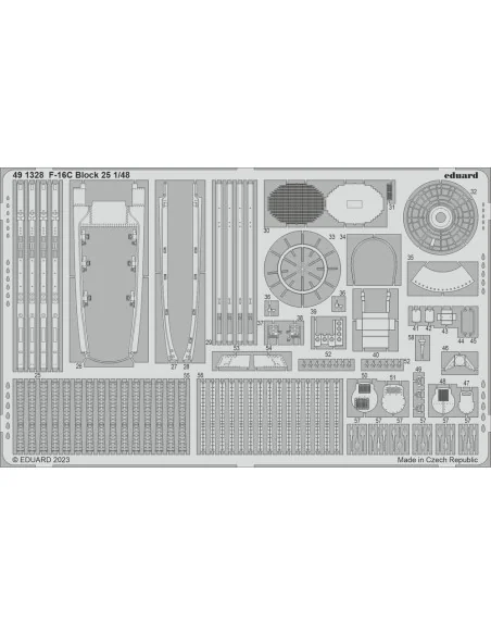F-16C Block 25 1/48 for KINETIC, 1/48 - Eduard Accessories 491328