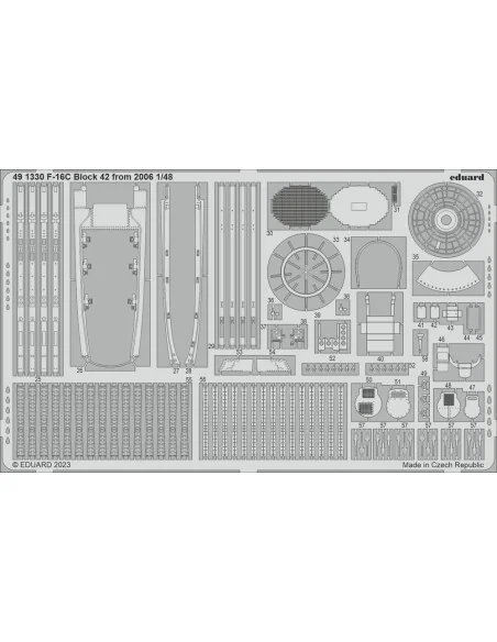 F-16C Block 42 from 2006 1/48 for KINETIC, 1/48 - Eduard Accessorie...