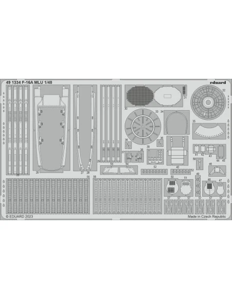 [NO_DESC] F-16A MLU 1/48 KINETIC, 1/48 - Eduard Accessories 491334