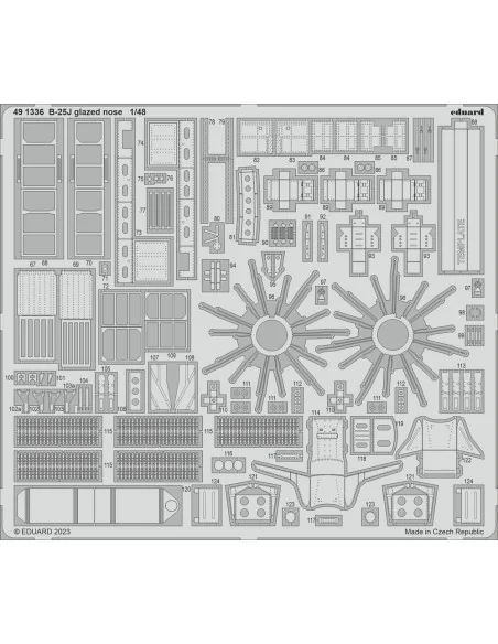 B-25J glazed nose 1/48 HKM, 1/48 - Eduard Accessories 491336