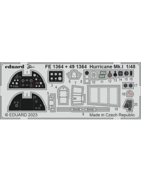 Hurricane Mk.I 1/48 HOBBY BOSS, 1/48 - Eduard Accessories 491364
