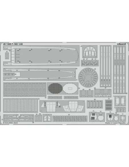 F-16D Block 30 1/48 KINETIC, 1/48 - Eduard Accessories 491369