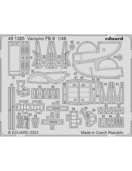 Vampire FB.9 1/48 AIRFIX, 1/48 - Eduard Accessories 491385