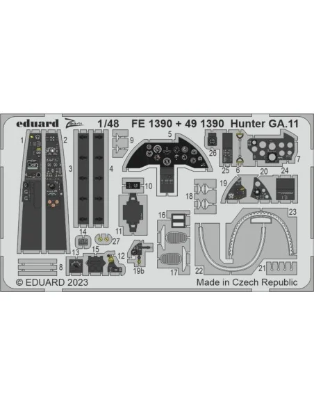 Hunter GA.11 1/48 AIRFIX, 1/48 - Eduard Accessories 491390