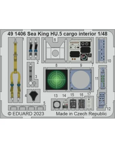 Sea King HU.5 cargo interior, 1/48 - Eduard Accessories 491406