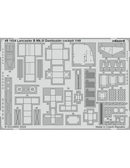 Lancaster B Mk.III Dambuster cockpit 1/48 HKM, 1/48 - Eduard Access...