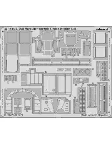 [NO_DESC] B-26B Marauder cockpit & nose interior ICM, 1/48 - Eduard...