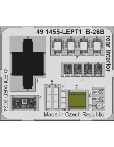 B-26B rear interior, 1/48 - Eduard Accessories 491455