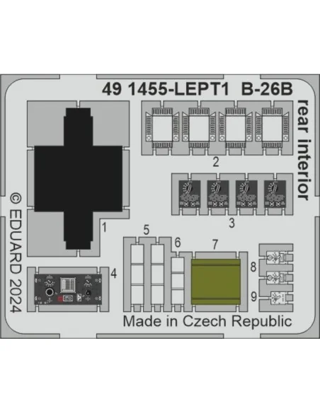 B-26B rear interior, 1/48 - Eduard Accessories 491455