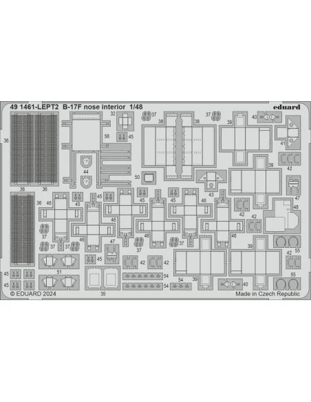 B-17F nose interior, 1/48 - Eduard Accessories 491461