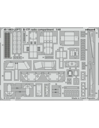 B-17F radio compartment, 1/48 - Eduard Accessories 491463