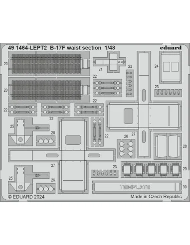 B-17F waist section, 1/48 - Eduard Accessories 491464