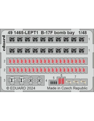 B-17F bomb bay, 1/48 - Eduard Accessories 491465