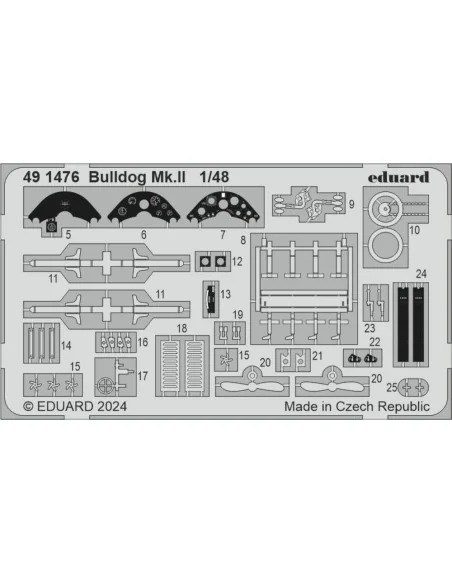 Bulldog Mk.II, 1/48 - Eduard Accessories 491476