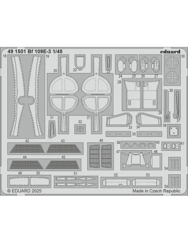 Bf 109E-3 HOBBY BOSS, 1/48 - Eduard Accessories 491501