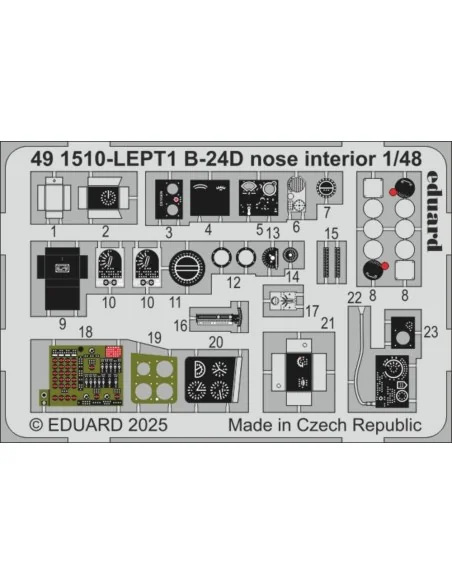 B-24D nose interior HOBBY BOSS, 1/48 - Eduard Accessories 491510