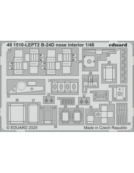 B-24D nose interior HOBBY BOSS, 1/48 - Eduard Accessories 491510