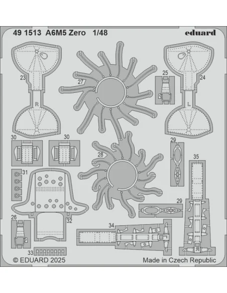 A6M5 Zero FINE MOLDS, 1/48 - Eduard Accessories 491513