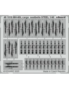 MH-60L cargo seatbelts STEEL ICM, 1/48 - Eduard Accessories 491518