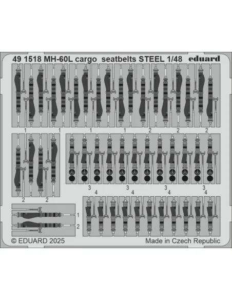 MH-60L cargo seatbelts STEEL ICM, 1/48 - Eduard Accessories 491518