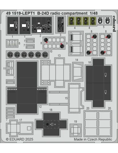 B-24D radio compartment HOBBY BOSS, 1/48 - Eduard Accessories 491519