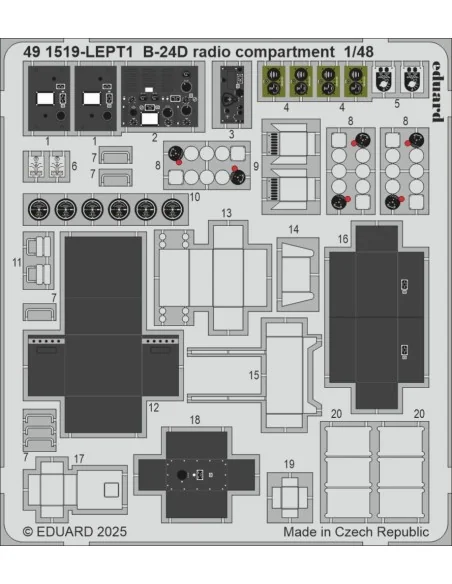 B-24D radio compartment HOBBY BOSS, 1/48 - Eduard Accessories 491519