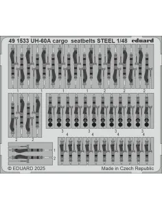 UH-60A cargo seatbelts STEEL ICM, 1/48 - Eduard Accessories 491533