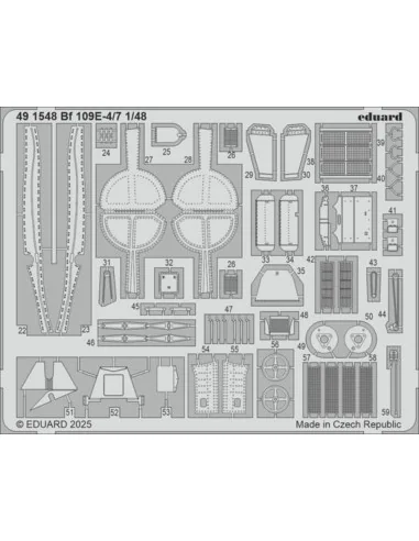 Bf 109E-4/7 TAMIYA, 1/48 - Eduard Accessories 491548