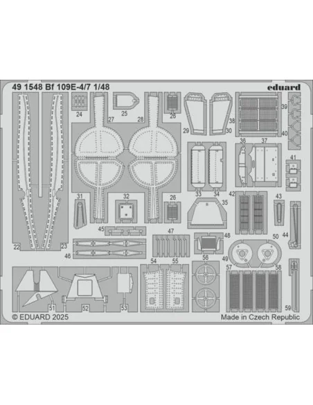 Bf 109E-4/7 TAMIYA, 1/48 - Eduard Accessories 491548