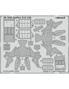 Spitfire Tr.9 AIRFIX, 1/48 - Eduard Accessories 491550