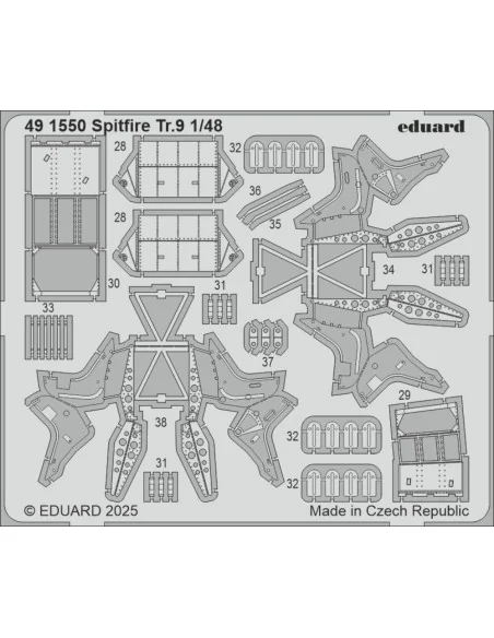 Spitfire Tr.9 AIRFIX, 1/48 - Eduard Accessories 491550