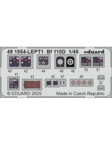 Bf 110D EDUARD, 1/48 - Eduard Accessories 491554
