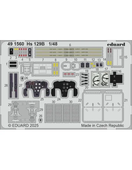 Hs 129B for Takom, 1/48 - Eduard Accessories 491560