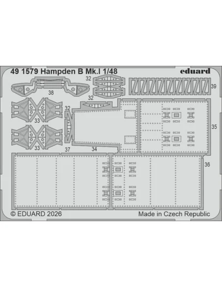 Hampden B Mk.I for ICM, 1/48 - Eduard Accessories 491579