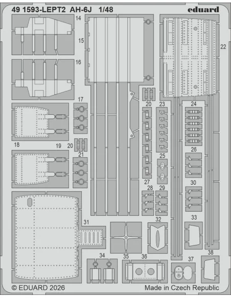 [NO_DESC] AH-6J for ICM, 1/48 - Eduard Accessories 491593