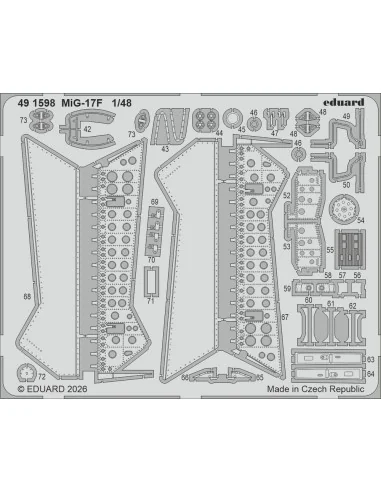 MiG-17F for Kinetic, 1/48 - Eduard Accessories 491598