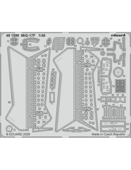 MiG-17F for Kinetic, 1/48 - Eduard Accessories 491598