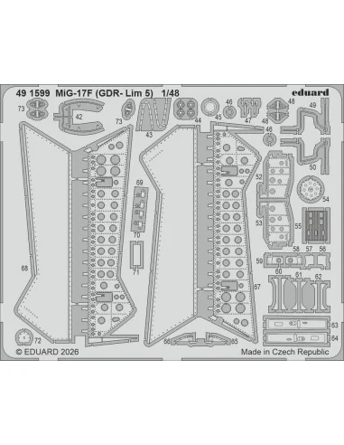MiG-17F (GDR - Lim 5) for Kinetic, 1/48 - Eduard Accessories 491599